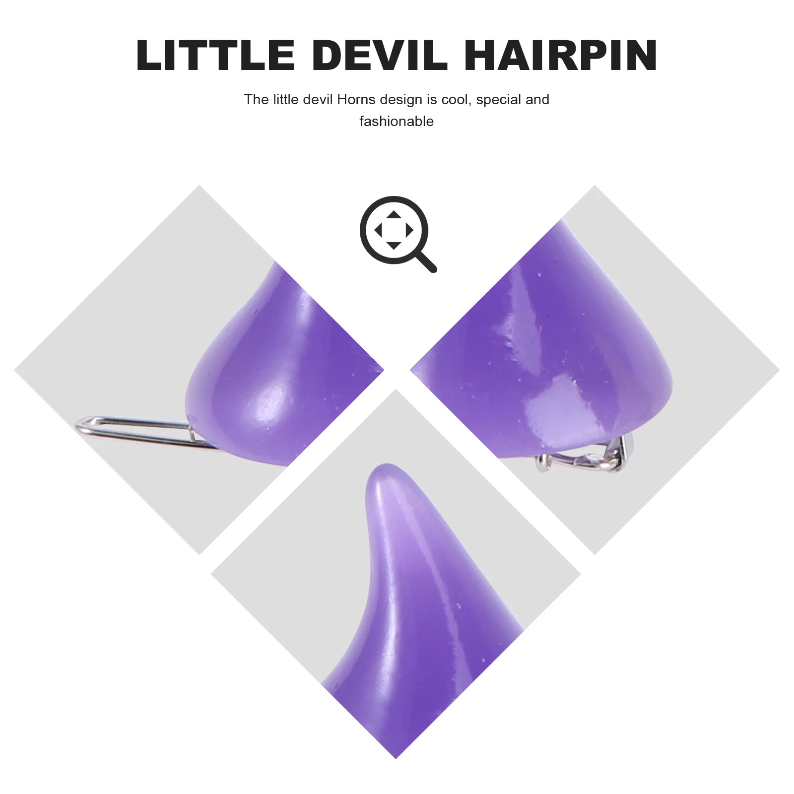 

16pcs 8 Colors Horror Gothic Ox Horn Halloween Hair Clips Horn Hair Accessories For Women Party Costume Decorations