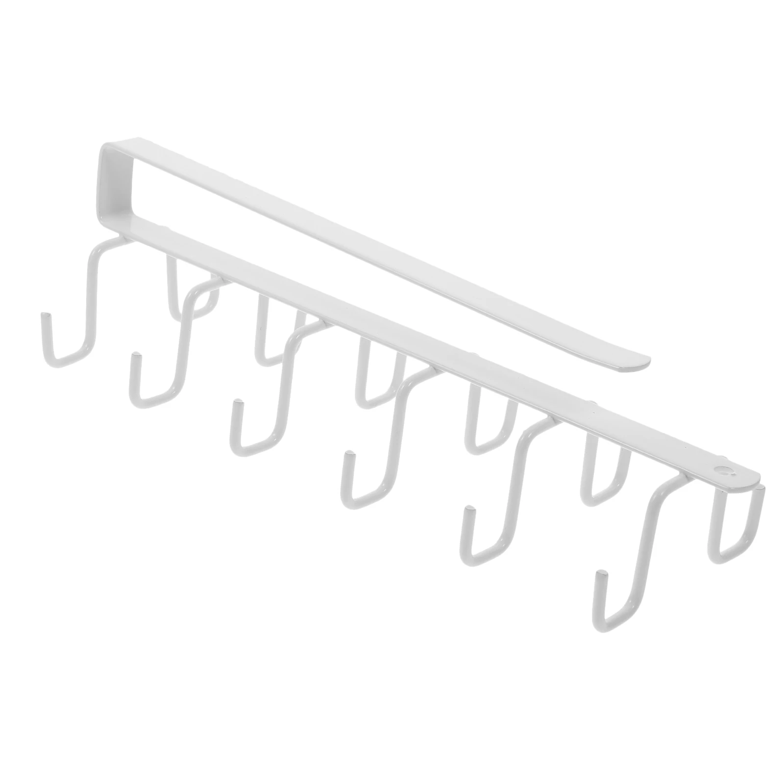 

Iron Kitchen Hooks Wall Mounted Hanger White Rust Resistant Foldable Mug Shelf Under Rack Storage ganizer No Drilling