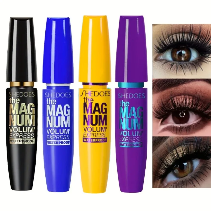 Mascara nero per ciglia spesse e lunghe, impermeabile, volumizzante, allungamento, arricciatura, trucco per occhi a prova di sbavature
