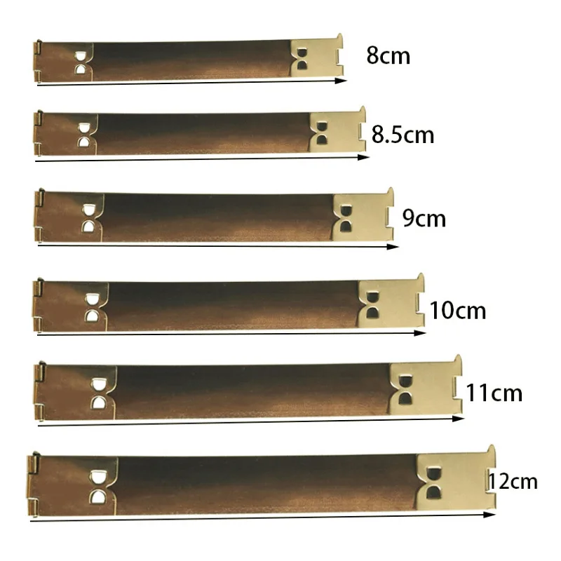 10Pcs/set Bag Purse Handbag Handle Replace Hinges Spring Clip Vintage Sewing Parts DIY Metal Internal Flex Frames Clasp Lock