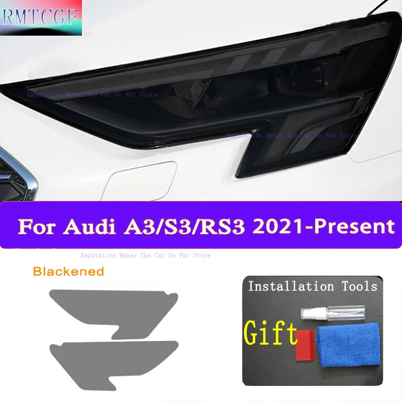 

Car Headlight Tint Black Protective Film Protection Transparent TPU Sticker For Audi A3 S3 RS3 8V 2013-On Sportback Accessories