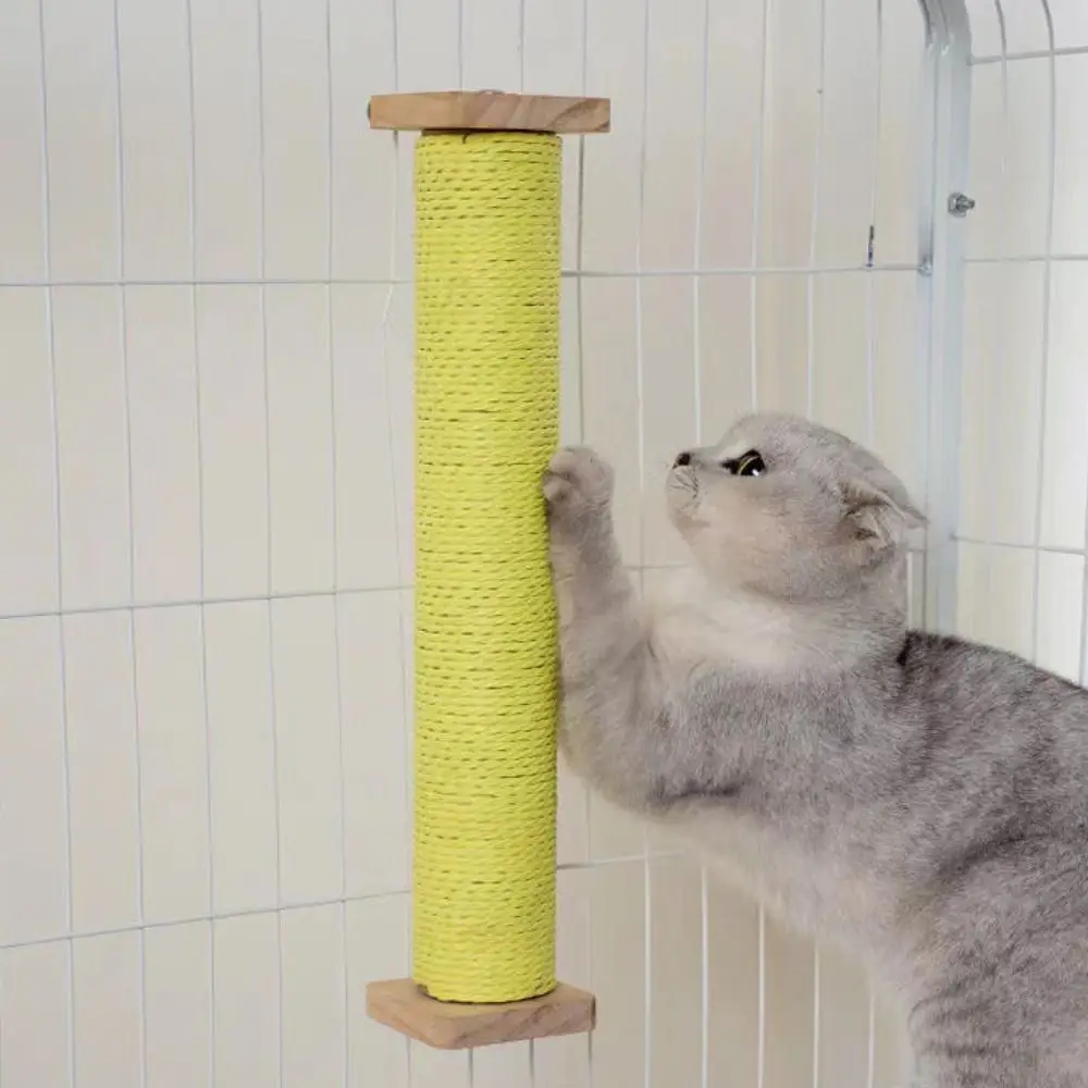 

Sisal Cat Scratcher Pole Non-Debris Non-Shedding Cat Scratching Post Wear-resistant Hanging Cat Claw Grinding Toys for Cat Cage