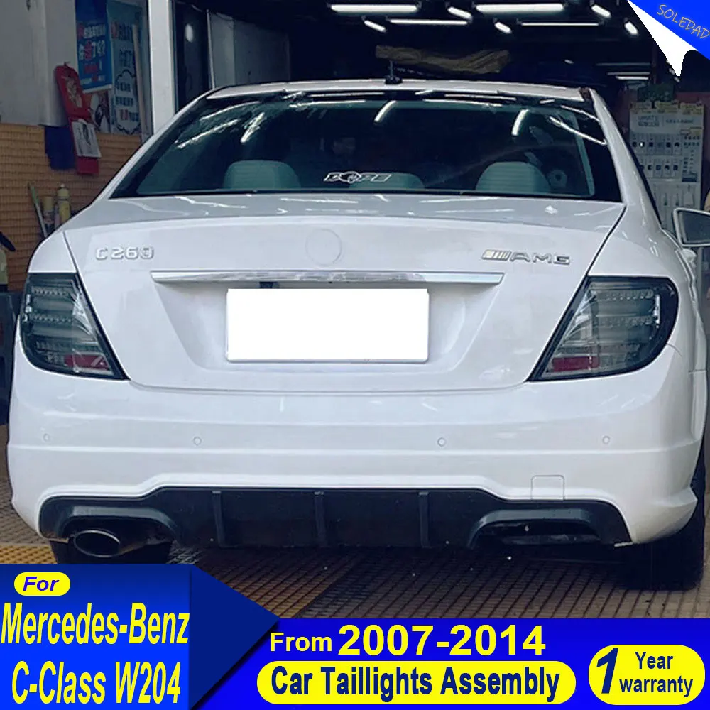 

Светодиодный задний фонарь для Mercedes-Benz W204 Светодиодный задний фонарь 2007-2014 C180 C200 C260 Задний противотуманный тормозной указатель поворота Автомобильные аксессуары