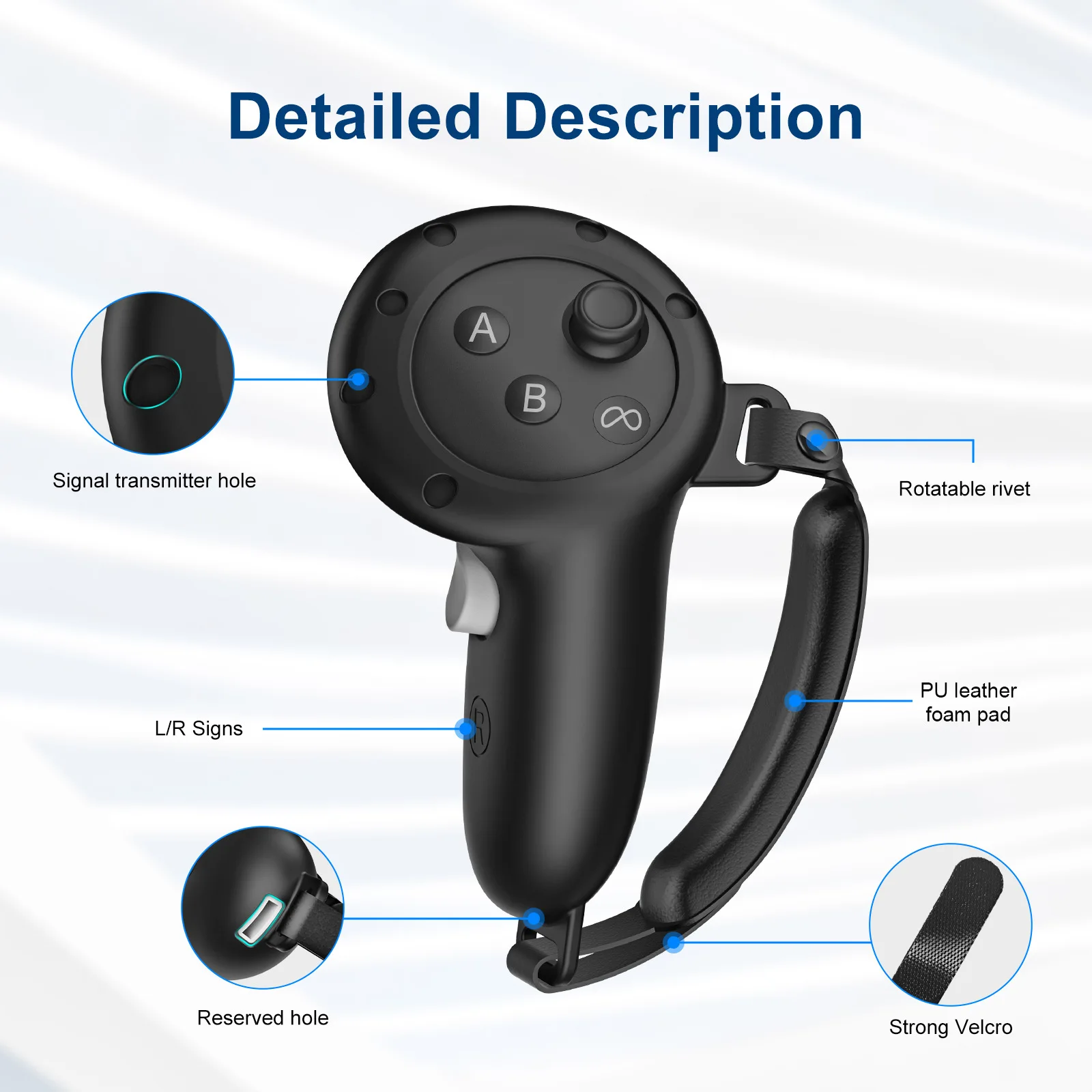 Handvat Beschermhoes Voor Meta Quest 3 Anti-Collision Touch Controller Siliconen Cover Handgreep Grip Voor Quest 3 Vr Accessoires