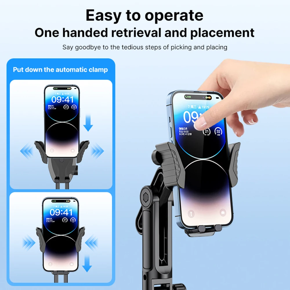 Upgrade der Kfz-Handyhalterung, um 360° verstellbar ° Robuster Getränkehalter mit drehbarem, langem, flexiblem Arm für iPhone, Samsung und Android