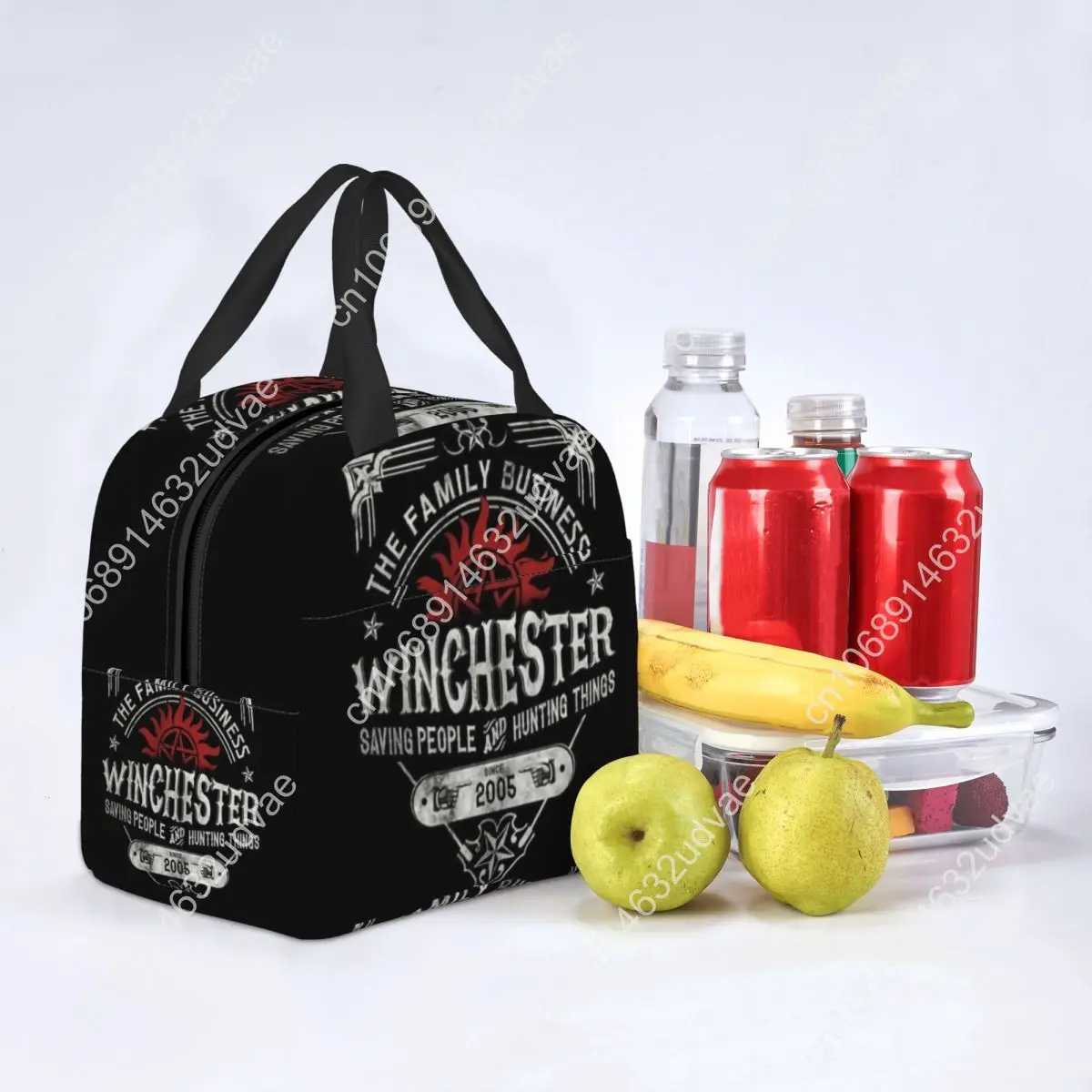 Supernatural Insulated Lunch Tote Bag for Women The Family Business Winchester Things Cooler Thermal Bento Box Outdoor Camping