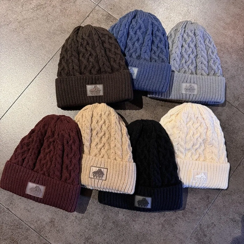 أزياء الدفء الشتاء قبعة محبوك قبعة للجنسين قبعة دافئة في الهواء الطلق التزلج الرياضة الفراء اصطف قبعة صغيرة للرجال النساء هدية #1
