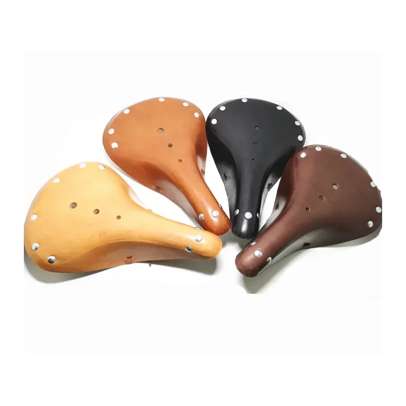 Bike Seat Made of Cowhide Saddles Retro Bicycle Seat Men Women Leather Handmade Bike Saddle Comfort Cycling Bicycle Seat