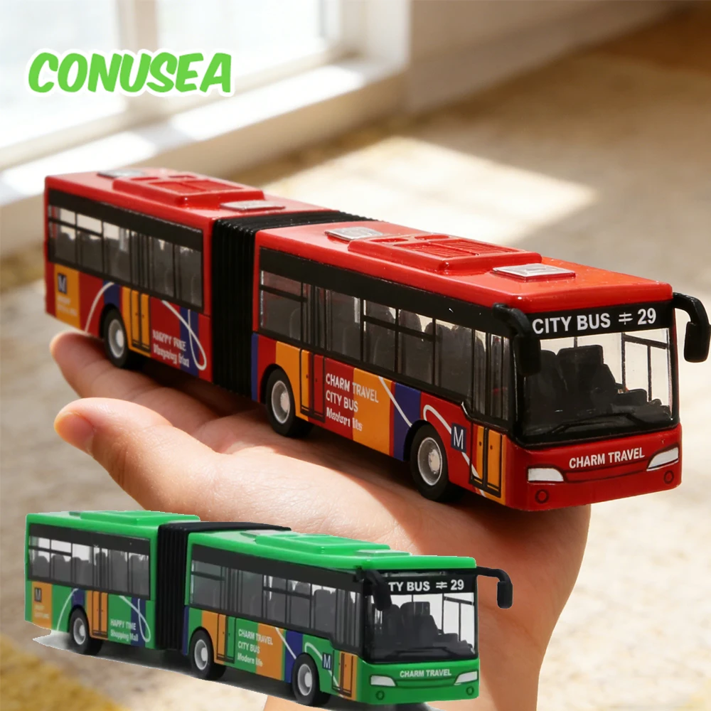 1/64 Legierung Bus Auto Modell Zurückziehen Diecast Skala Autos Lkw Sammlung Fahrzeug Spielzeug Modelle für Jungen Kinder Geschenke Spiele Kind