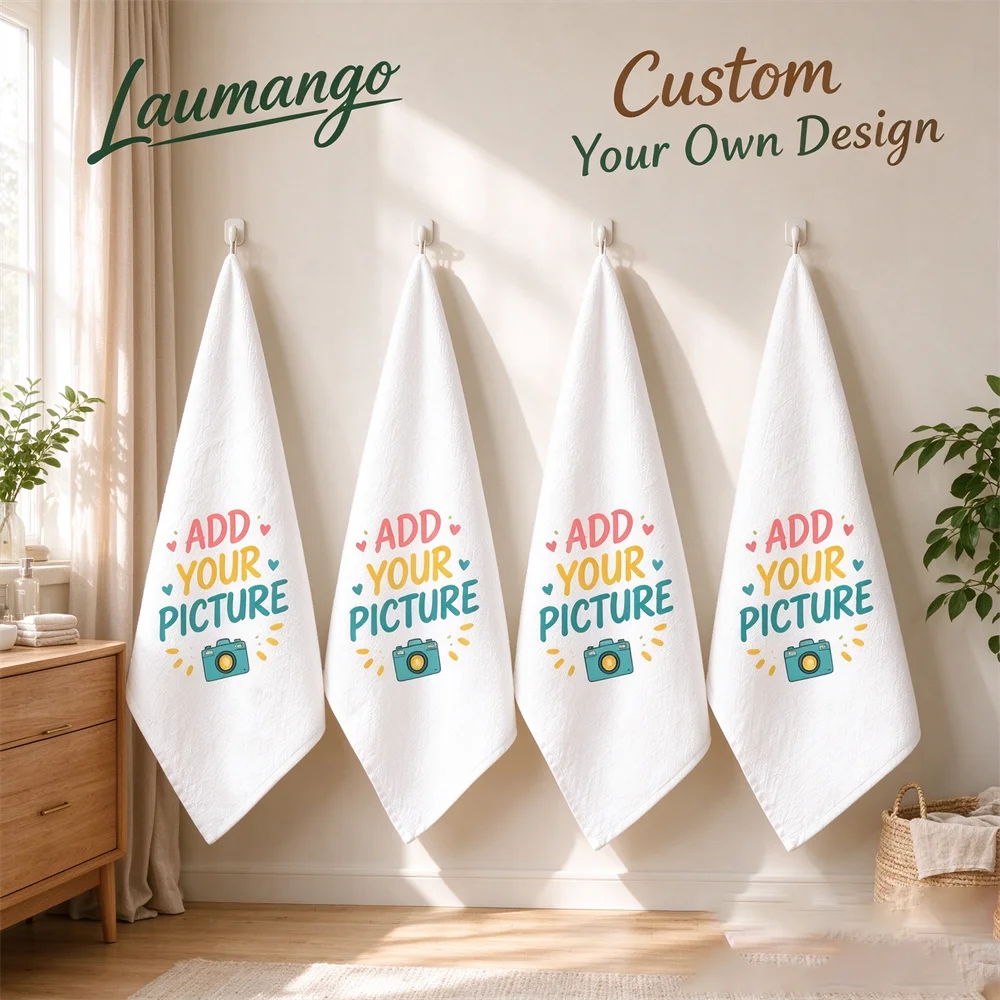 4PCS Custom Scouring Pads, Personalized DIY Print Logo Photo & Text, Kitchen Dish Cleaning Cloth Set, Custom Promotional Gifts f
