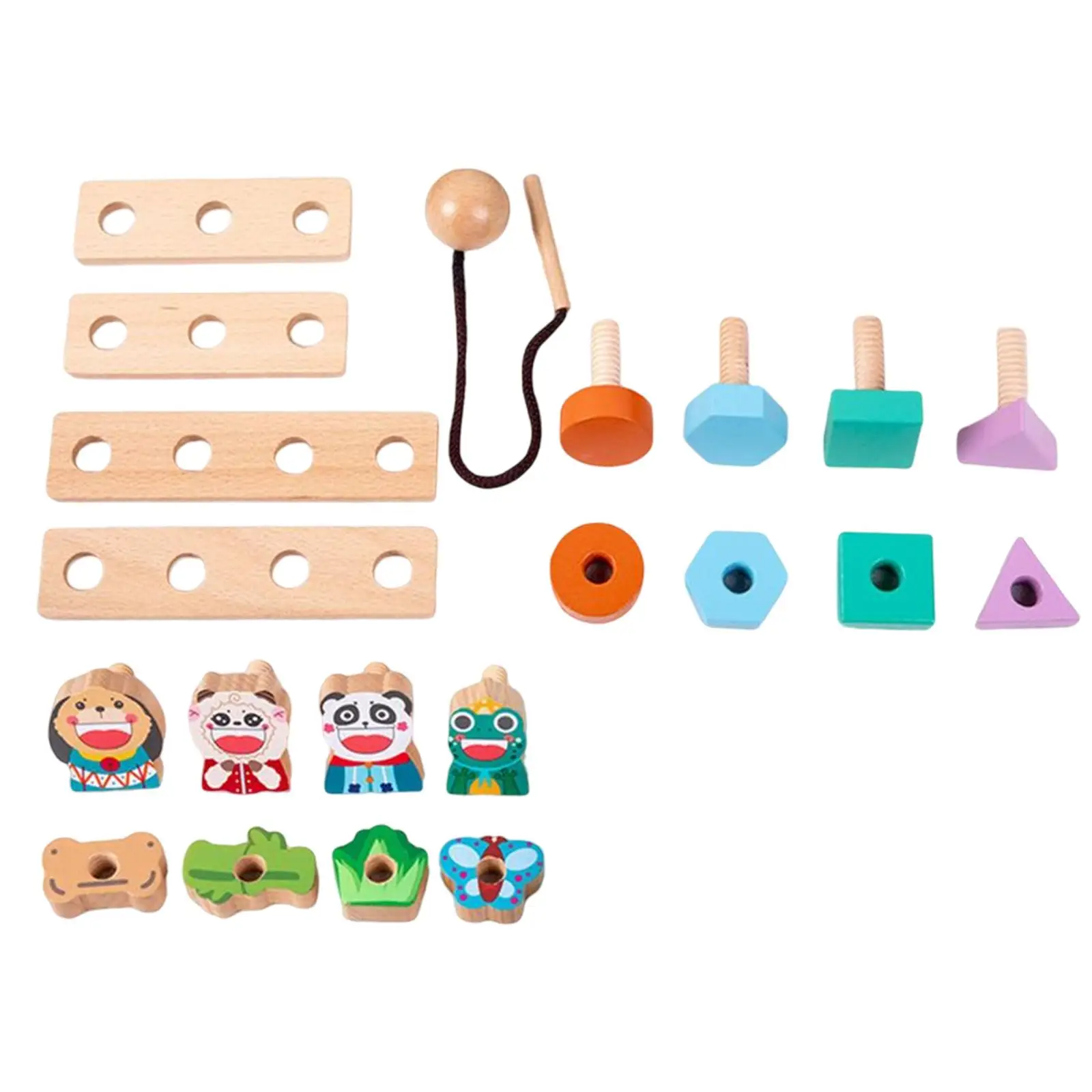 

Montessori Screw Nut Toy Learning Educational Toy Shape Sorter for Preschool
