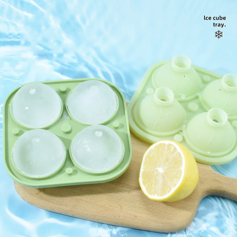 Food Grade Silicone Ice Cube Tray Hockey & Whiskey Shape Ice Mold Reusable Kitchen Ice Making Tool Drink Cooling Accessory
