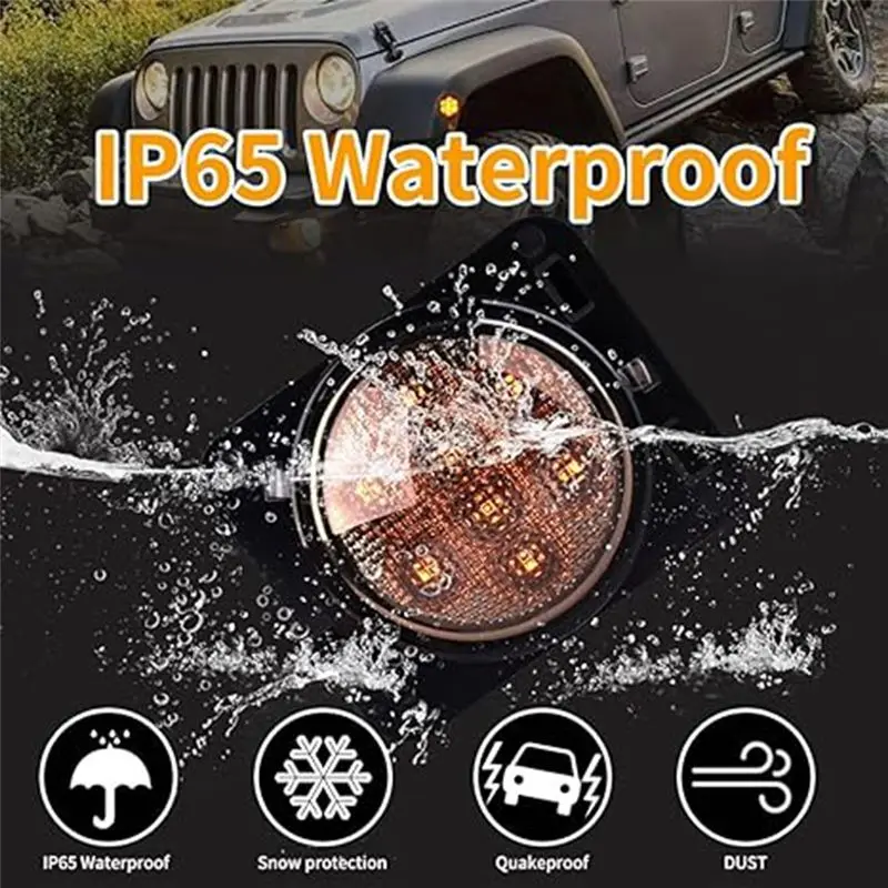 Classy-Side Front Fender Light Halogen Marker Position Turn Signal Light For Jeep Wrangler JK 07-17 55077894AD 55077895AD