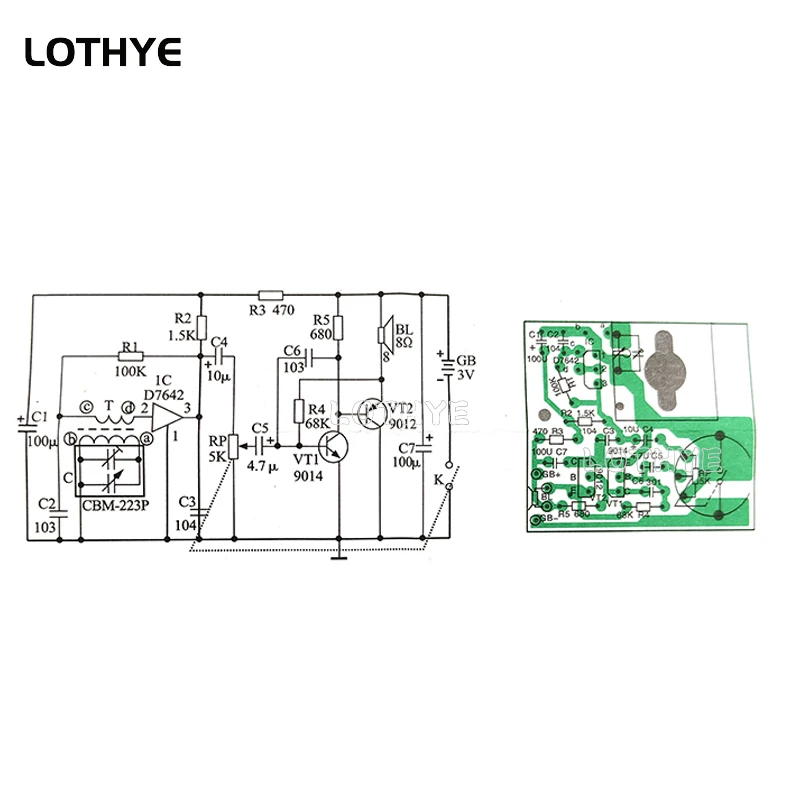 Direkte Verstärker Radio Integrierte Schaltung TA7642 3 Tube Radio Assembly Kit 535 KHz ~ 1605 HKz Elektronische DIY Kit Schweißen Praxis