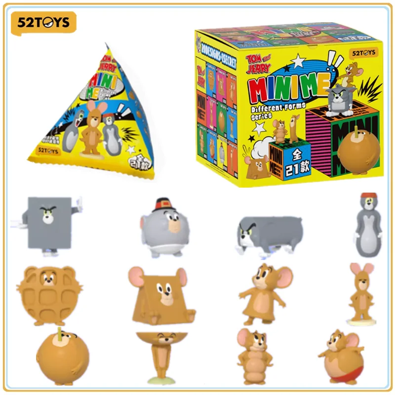

52toy in Stock Original TOM and JERRY MINIME Transfiguration Cat and Mouse Blind Box Cute Grain Anime Character Toys Gifts