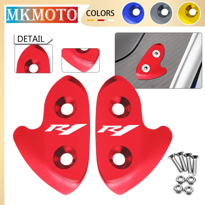 

Hot Sales For YAMAHA YZF-R1 R1 2015-2019 Motorcycle Mirror Hole Cover Windscreen Driven Mirror Eliminators Cap Accessories r1