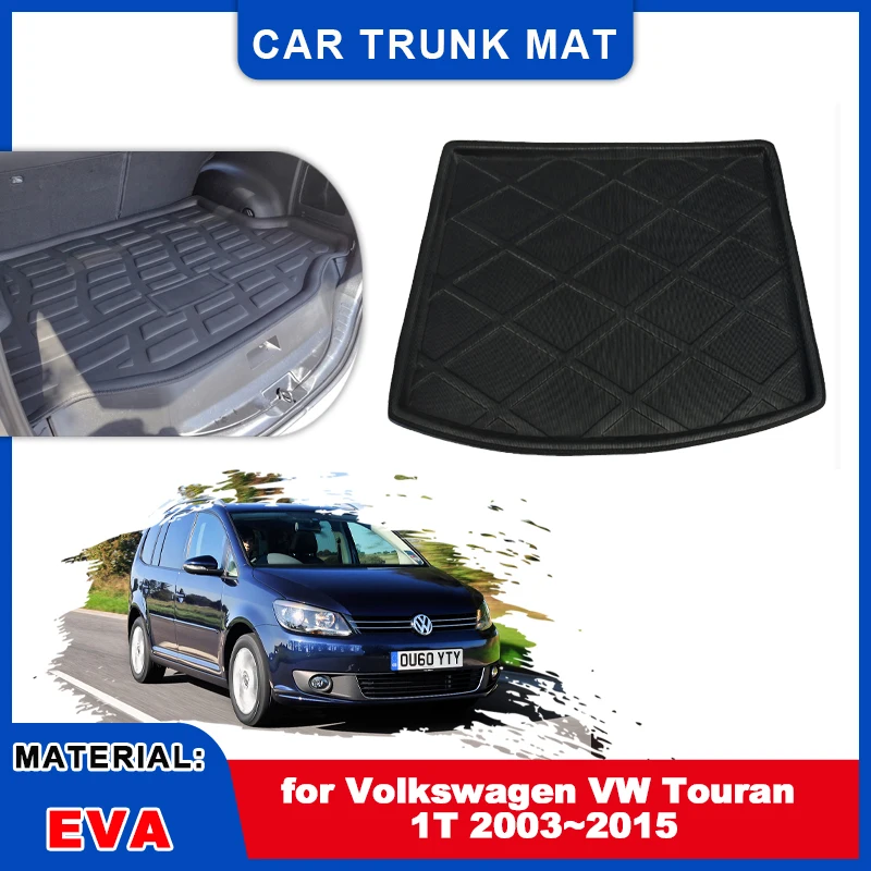 Car Trunk Liner for Volkswagen VW Touran 1T 2003~2015 2004 Cargo Mat Waterproof Luggage Cover Carpet Storage Pad Part Accessorie