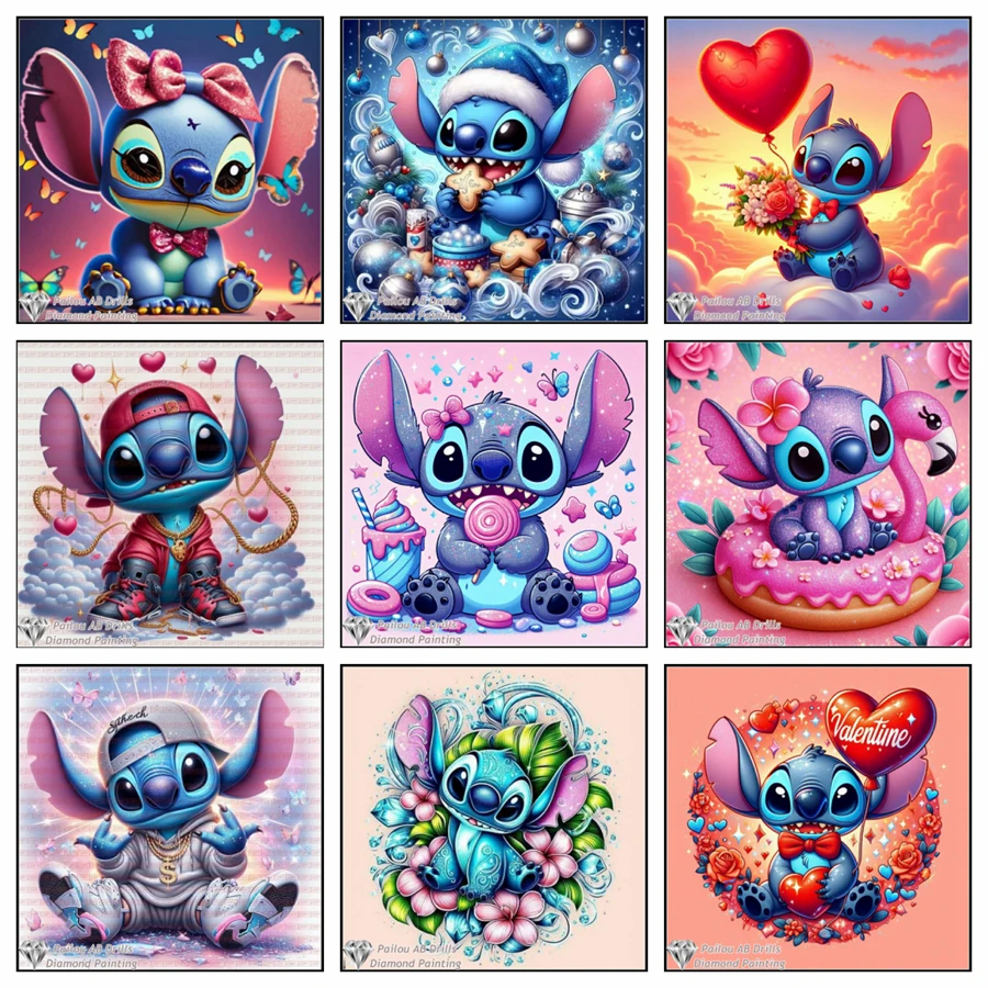 

Disney Cartoon AB Diamond Painting Kits Lilo And Stitch Photo Art 5d Diy Full Square Mosaic Cross Stitch Embroidery Home Decor