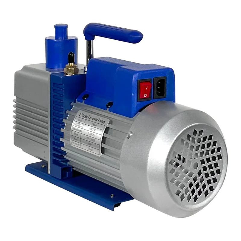 RS-1 مضخة تفريغ دوارة دوارة محمولة ثنائية المرحلة معدات مجفف مختبرية صغيرة مع مضخة أحادية المرحلة للبحث العلمي