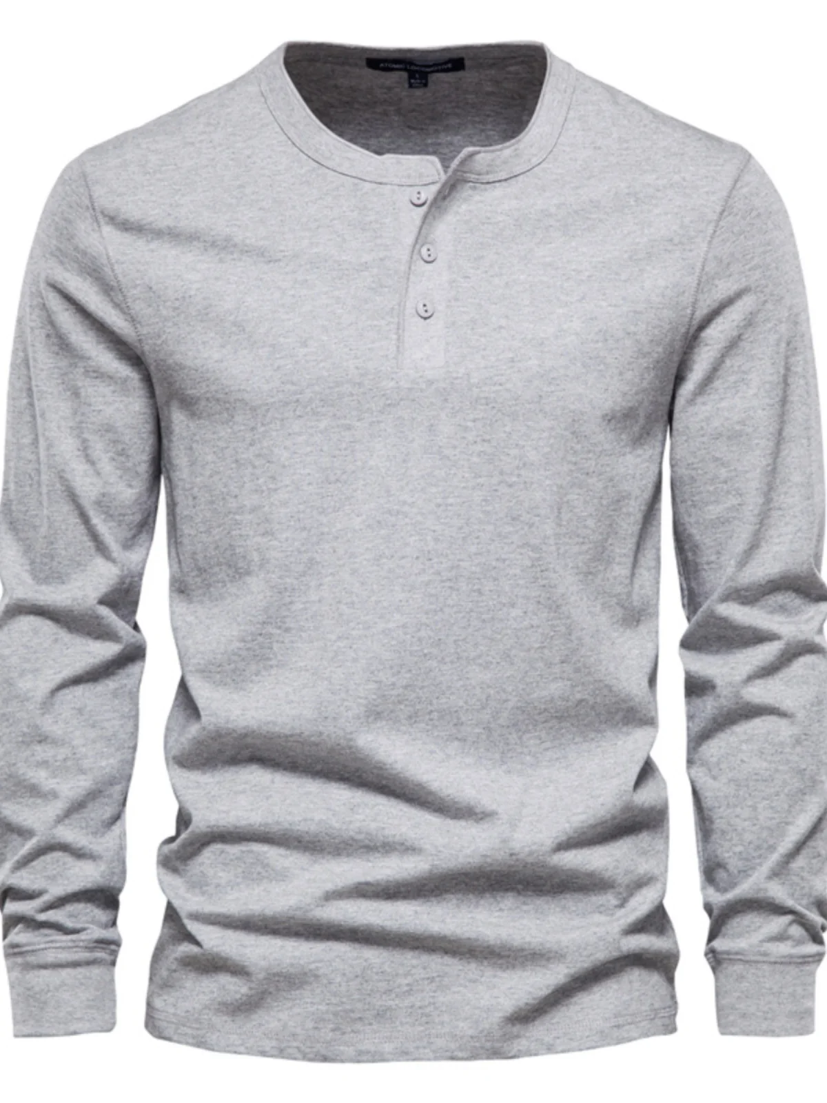 

Busin повседневная хлопковая футболка Long Sve, мужская облегающая футболка Генри irt Sle Faion, городская одежда, осенний сезон, антибактериальная