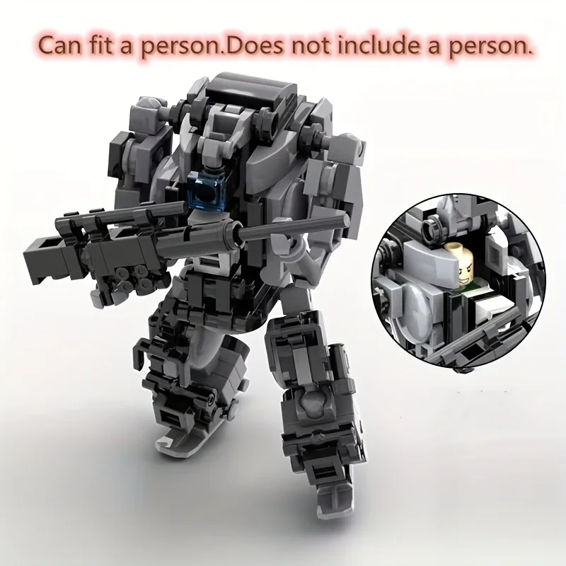 

Creative Building Blocks MOC Titan Manned Mecha: Mechanical Wolf with Weapon (Minifigure-Fittable, Minifigure Not Included)
