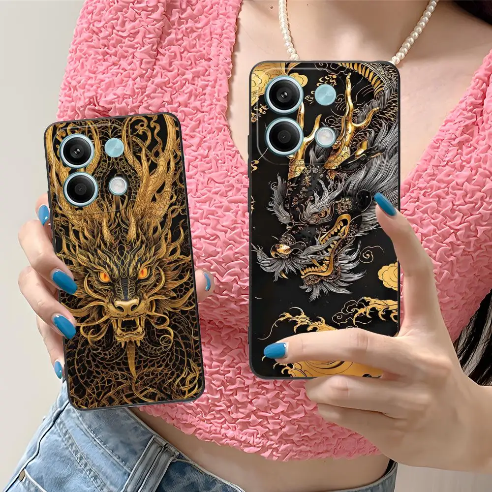 

East Orient Dragon Mobile Phone Case for Xiaomi Redmi Note 14 13 12 11 A5 3 2 1 Pro Plus 4G 5G Colour Printing Pretty Cellphones