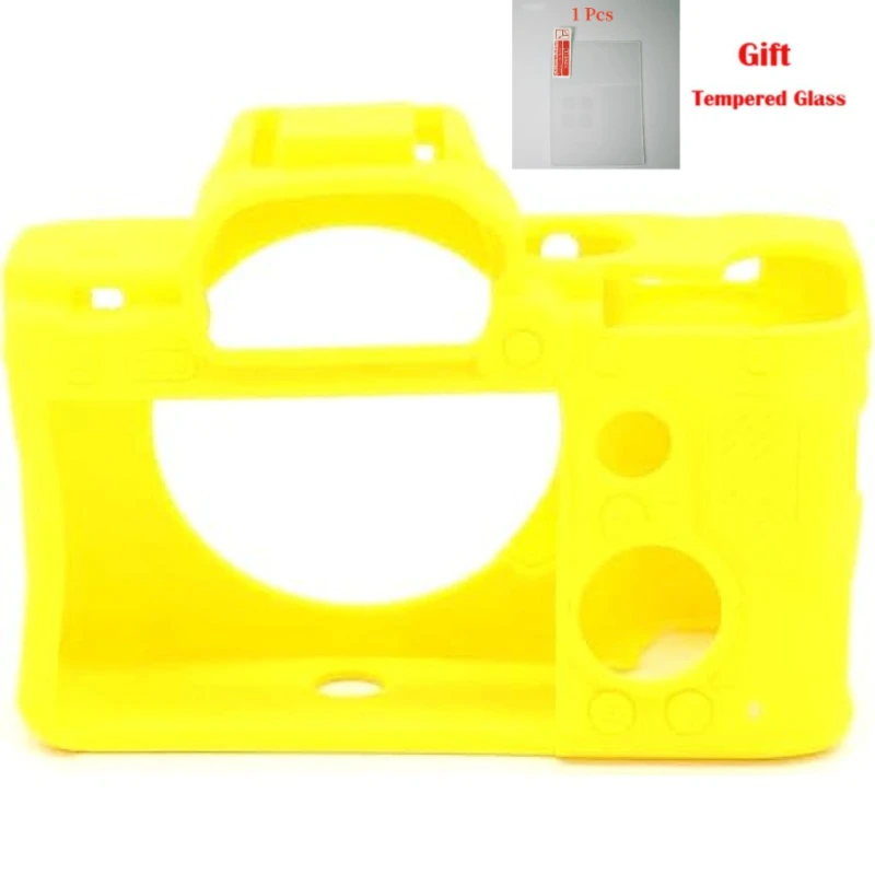 

For Sony A7R III ，Protective Silicone DSLR Skin Cover Accessories camera bag Silicone Protective Sleeve + free tempered film
