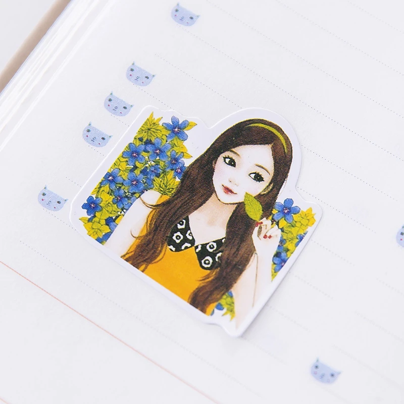 6 Styles Colorful Flower Stickers Set Scrapbooking Stickers For Journal Planner Diy Crafts Scrapbooking Cartoon Sticker Album