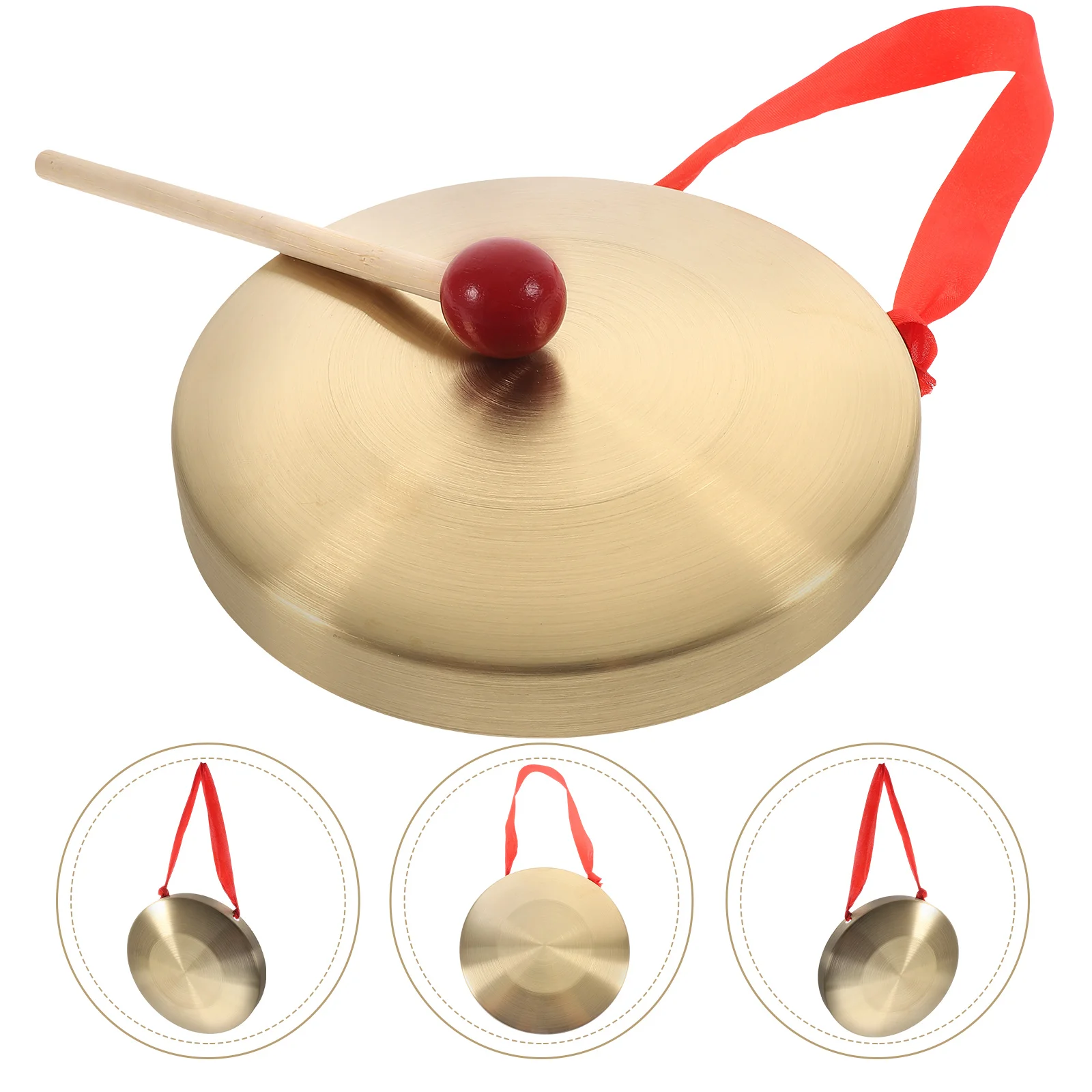 

Hand Held Brass Chinese Traditional Percussion Instrument Clear Loud Sound Sturdy Durable Pure Tone with HammerOpera Gong Hand