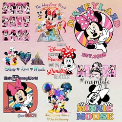 Mickey Minnie  Anniversary Iron on Patches Applique for Cloth Strong color fastness Washable Stickers DIY Decoration