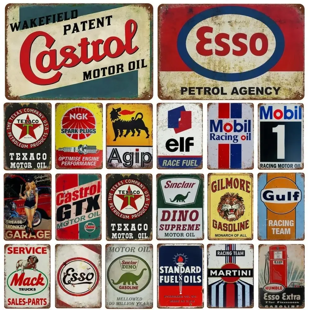 Plaque décorative vintage en métal, 18 panneaux, affiche, moto, voiture, club de diversification, homme, peinture, moteur, garage, signes minables
