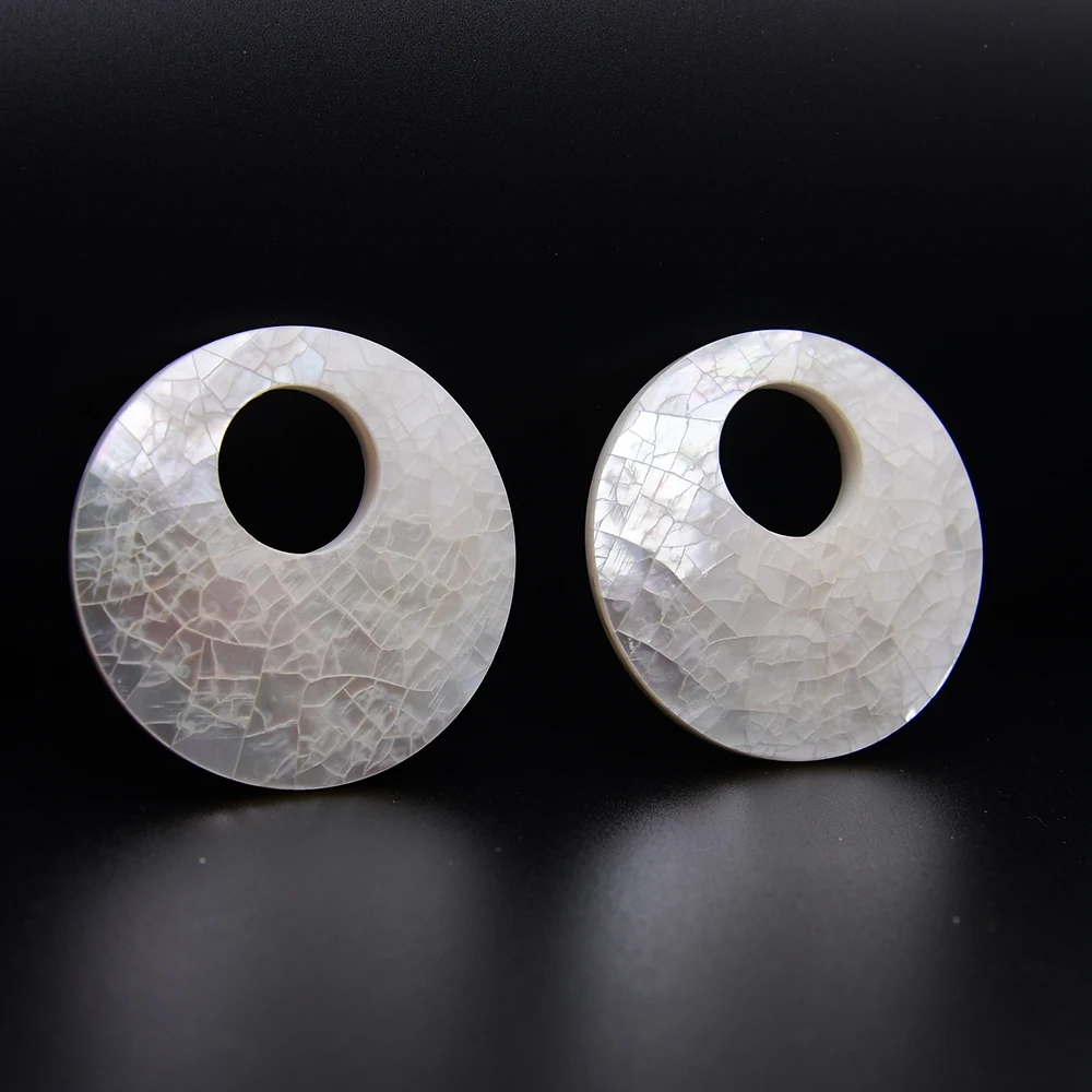 

APDGG 5 шт. 40 мм, большие круглые подвески из натуральных белых морских ракушек, бусины для изготовления украшений своими руками