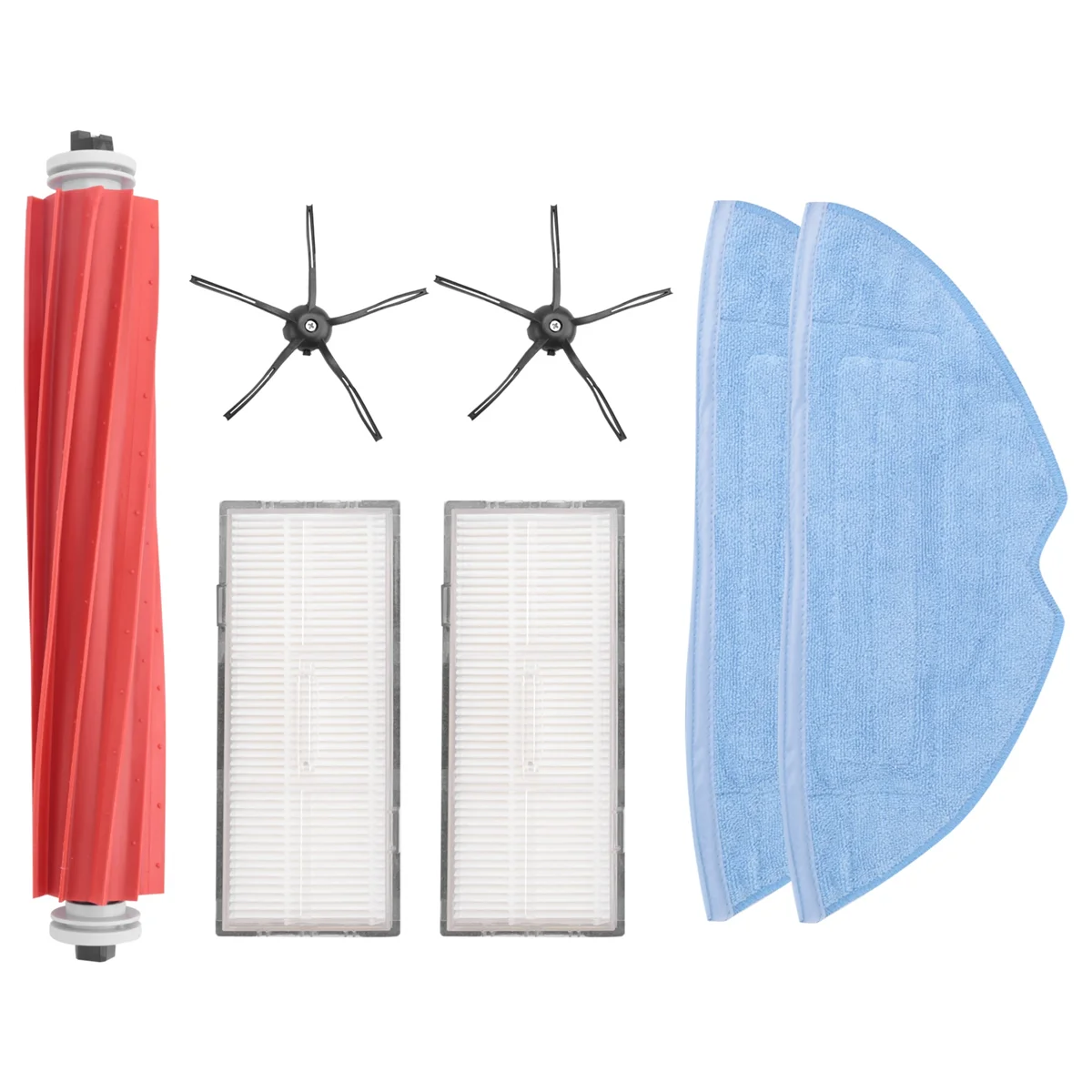 ABBR 7 шт. для Roborock S7 T7S HEPA аксессуар фильтра, съемная основная щетка, тканевая швабра, боковая щетка, часть пылесоса
