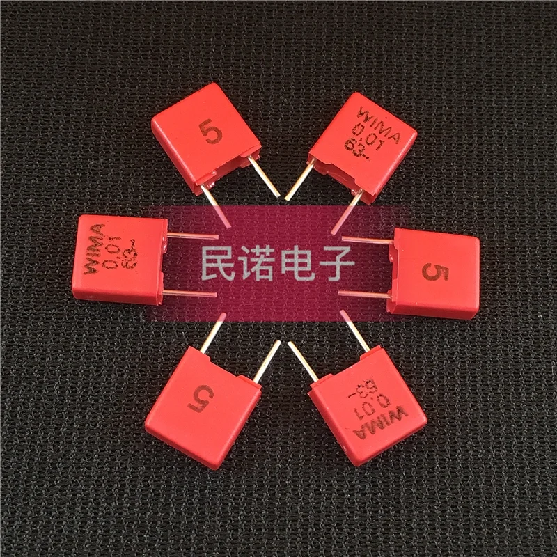 

5/10/20/50pcs German WIMA Film Capacitor MKP2 63V 0.01UF 63V103 10NF 5% Pitch 5mm Audio passive capacitor