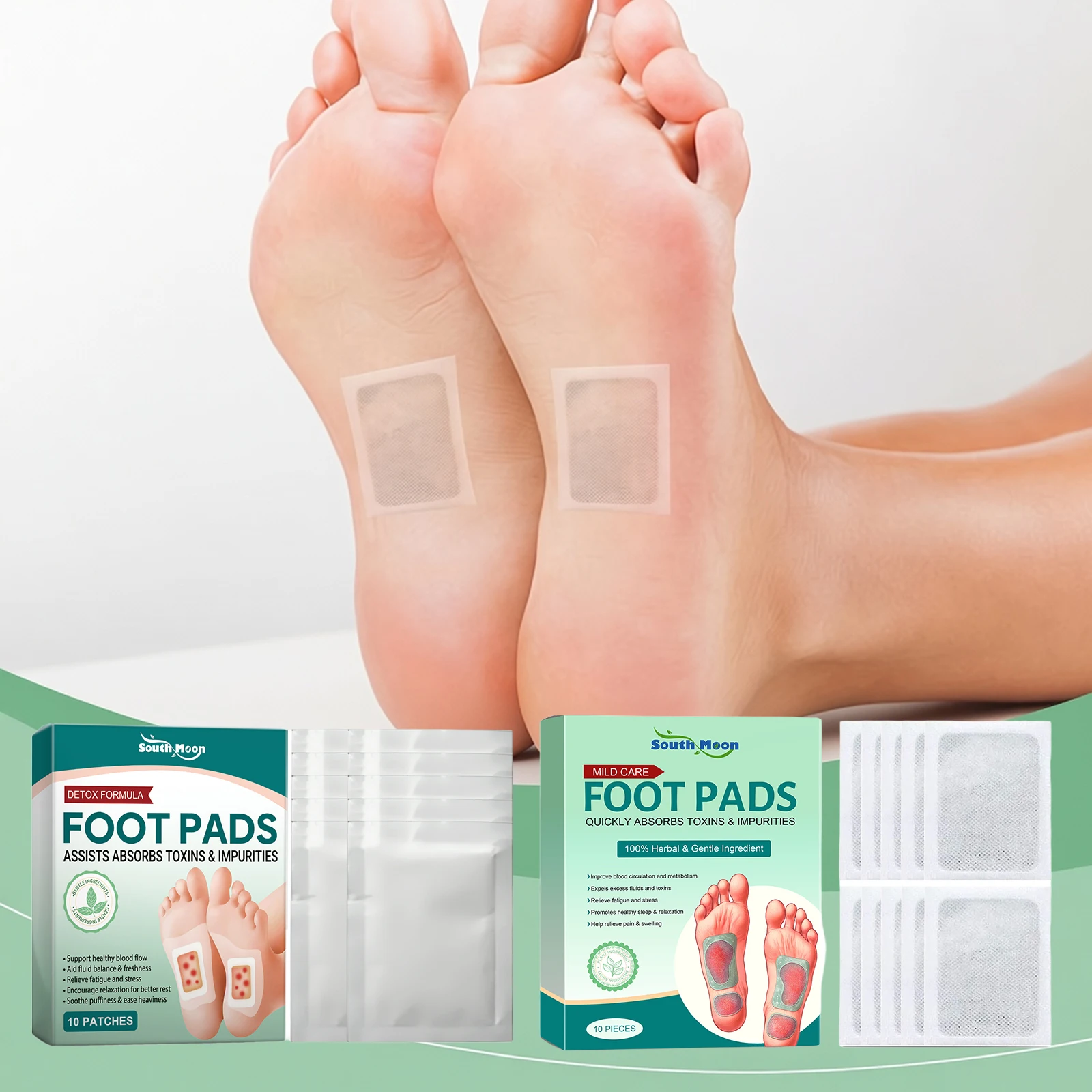 Natural Detoxification Foot Patch Promote Metabolism Eliminate Fatigue Promote Blood Circulation Foot Care Pressure Relief Patch