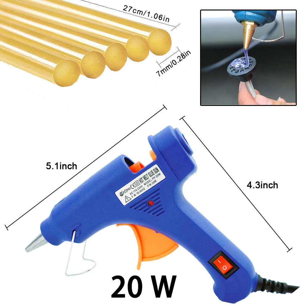 Car Paintless Dent Repair Tool Auto Body Dent Repair Kit Car Dent Puller with Glue Puller Tabs Removal Kits Dent Repair Tools