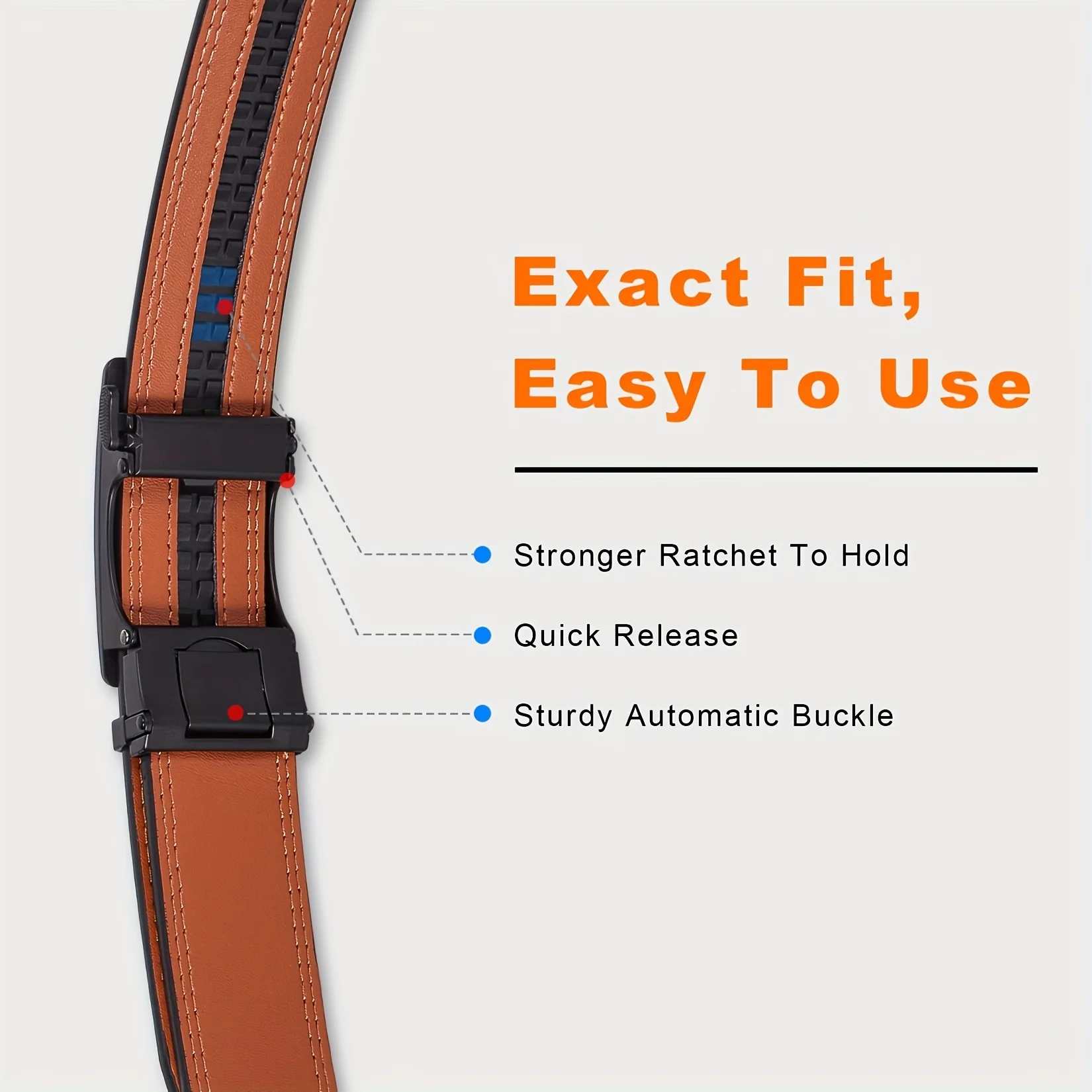 メンズ高級自動ラチェットベルト - ビジネスとカジュアルに最適な調節可能なレザーベルト、父の日のギフトに最適