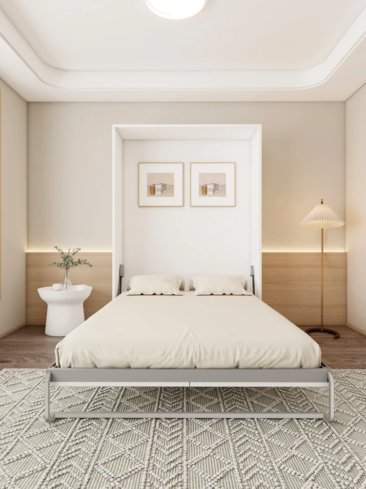

Folding invisible bed hardware accessories front side flip hidden under the bed turn bed wardrobe hidden wall integrated