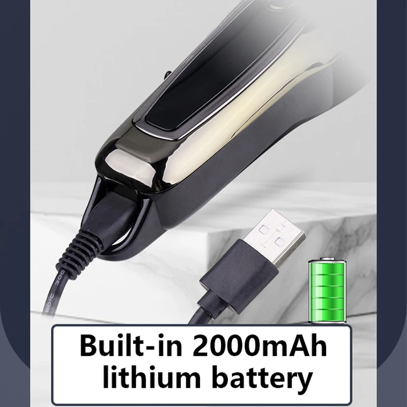 Kemei alat cukur rambut elektrik untuk pria, mesin pemotong rambut profesional, pemangkas tukang cukur nirkabel