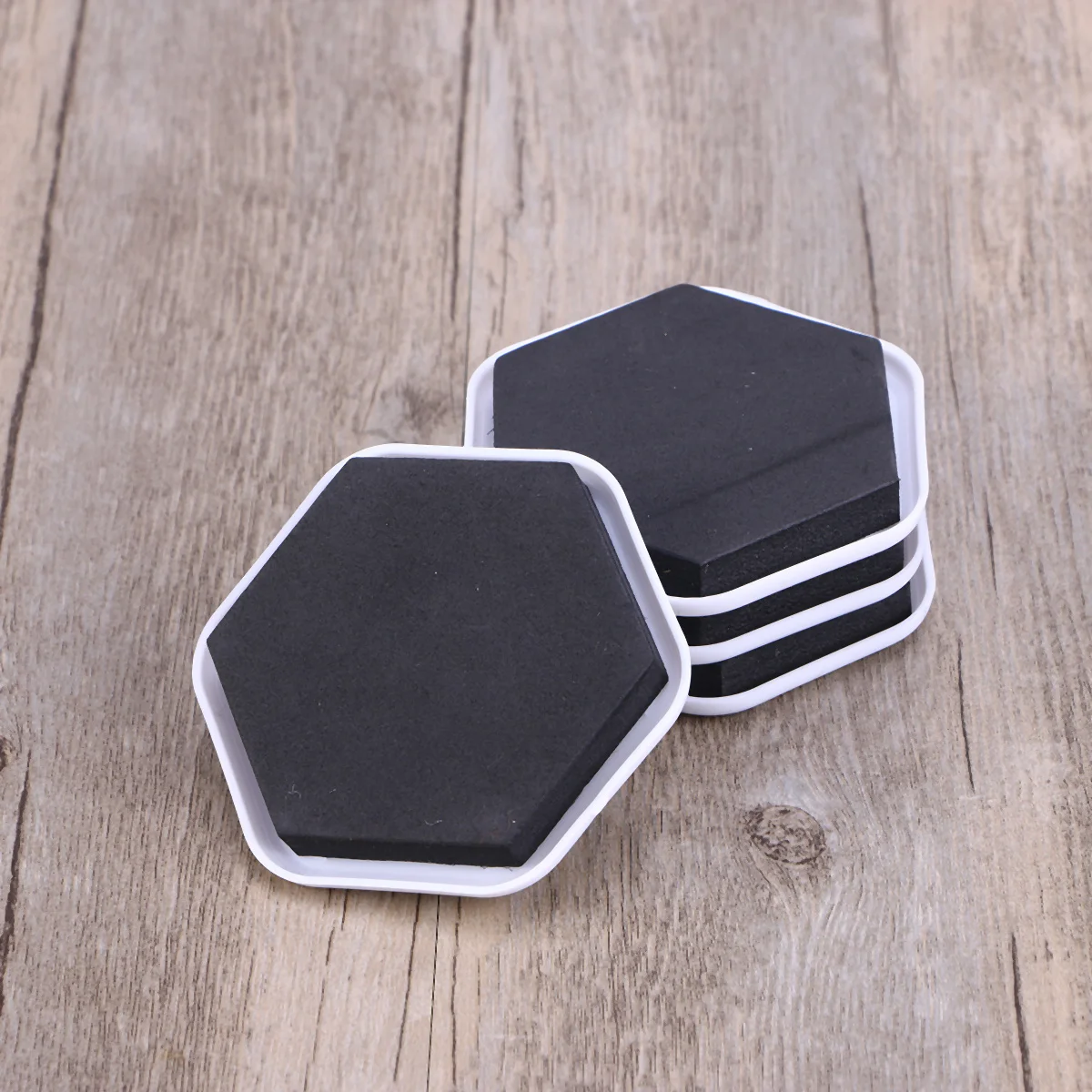 

16Pcs Furniture Sliders Heavy Furniture Moving Pads Durable Eva Plastic Half Circle Half Hexagon Shape for Hardwood Floors