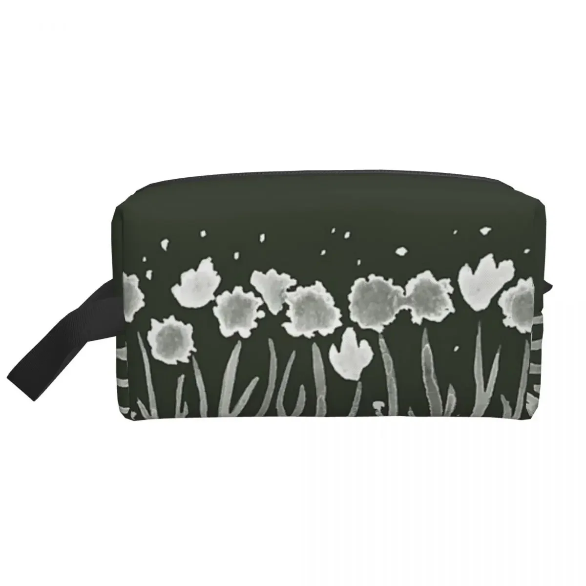 Alliums-Bolsa de almacenamiento portátil de poliéster para hombre y mujer, bolso de viaje para cosméticos, bolsa de lavado colgante, pintura de acuarela, narcisos, negocios