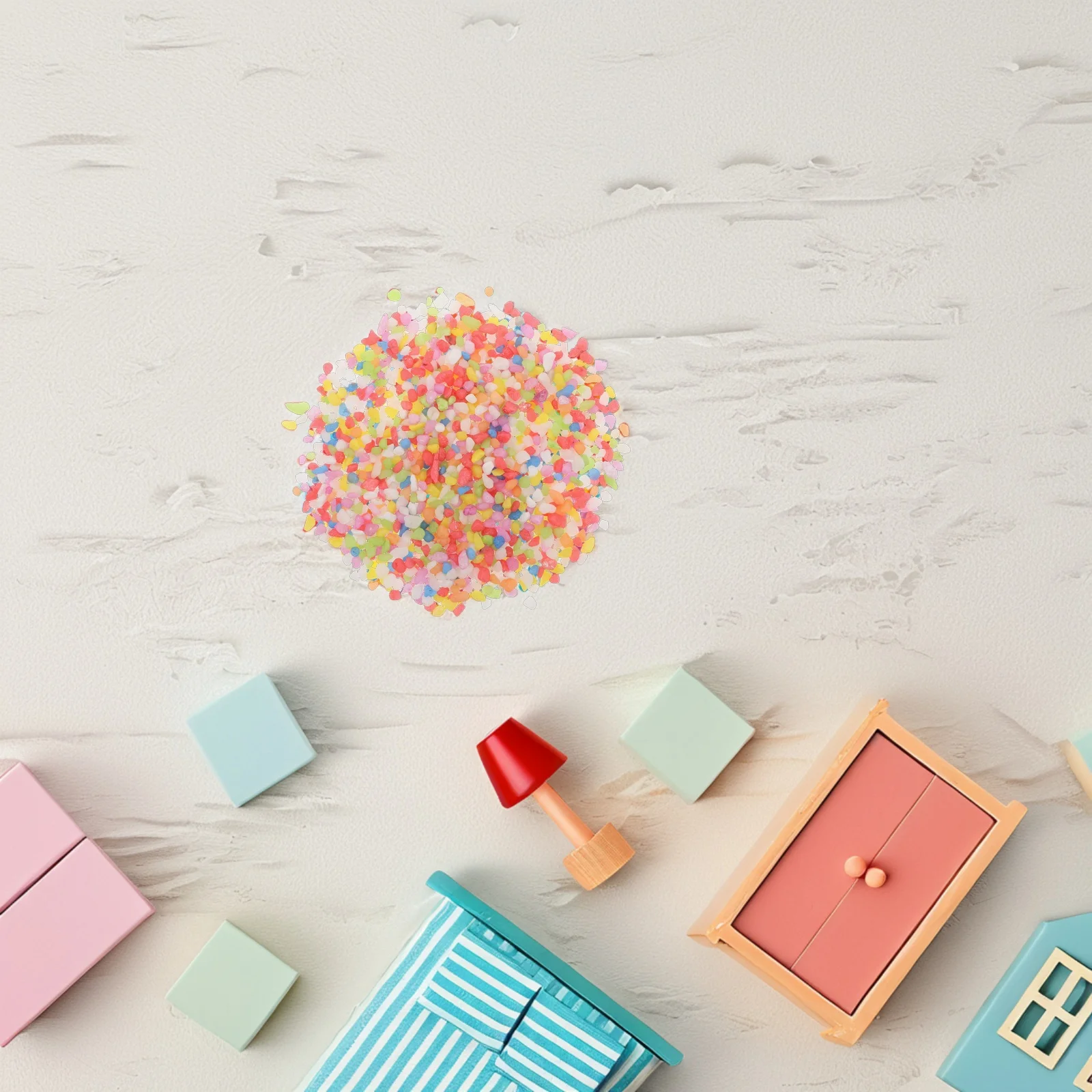 Ensemble de pierres de sable 100g, galets décoratifs, couleurs vives, matériau sûr, jeu intérieur et extérieur, Aquarium, jardin, bac à sable