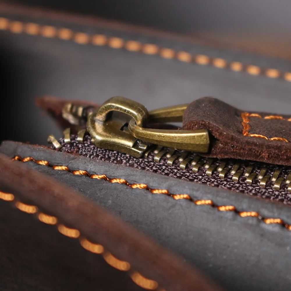 S.WORKER Echtleder-Aktentasche für Herren | Vintage Büro-Handtasche Laptop-Tasche – Detail 22