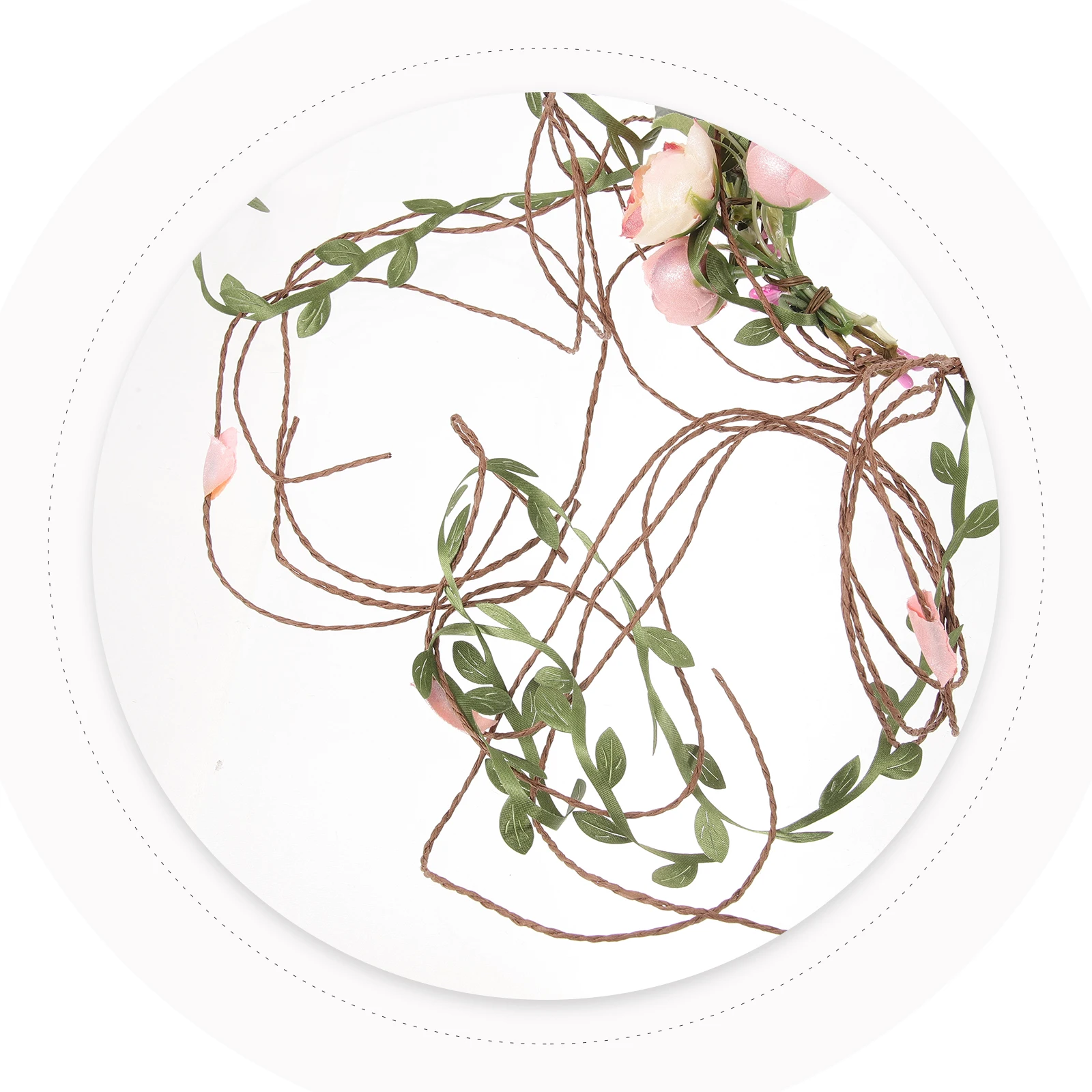 

Floral Headband Beautiful Flowers Bridal Hair Accessories Elegant Wedding Garland Leaf Decor Seaside Resort Headdress