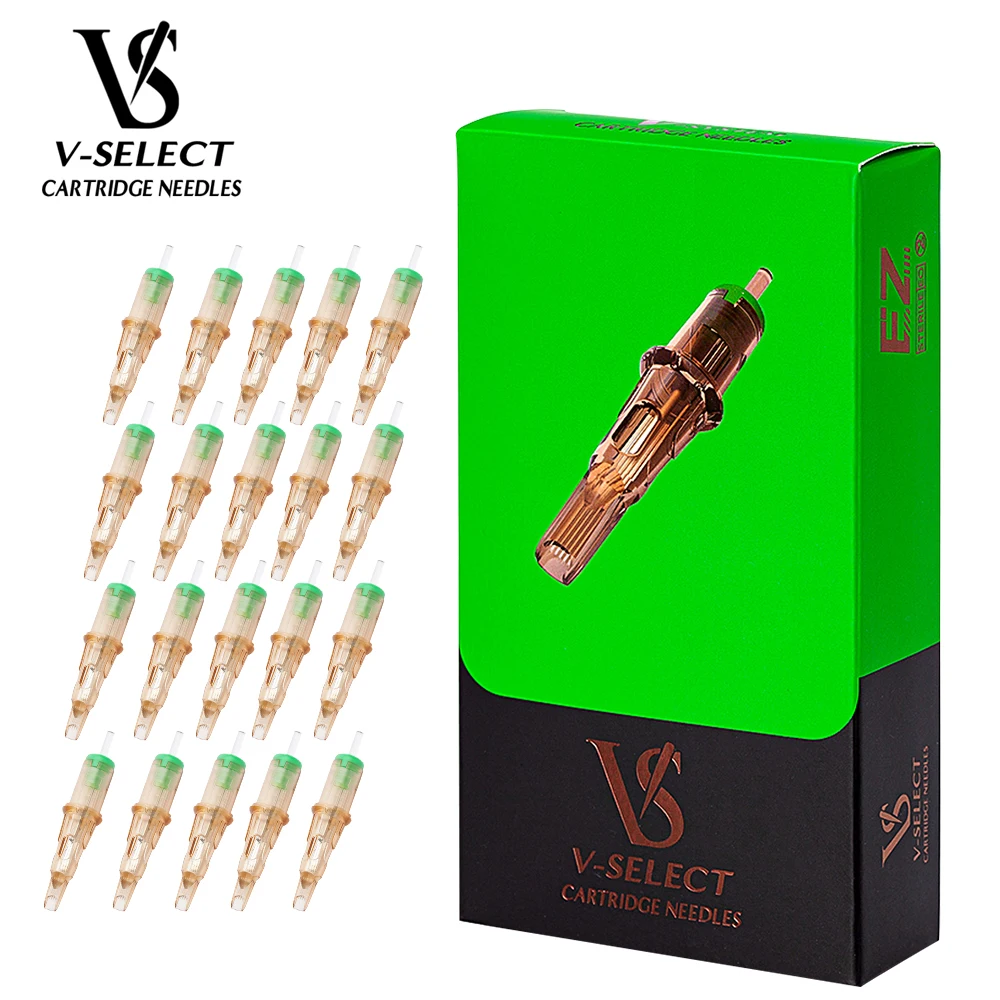 EZ V System Tattoo Cartridge #12(0.35 MM) #10 (0.30) Magnum (M1) Needles Elastic Membrane for Rotary Machines & Grips 20 PCS/Box