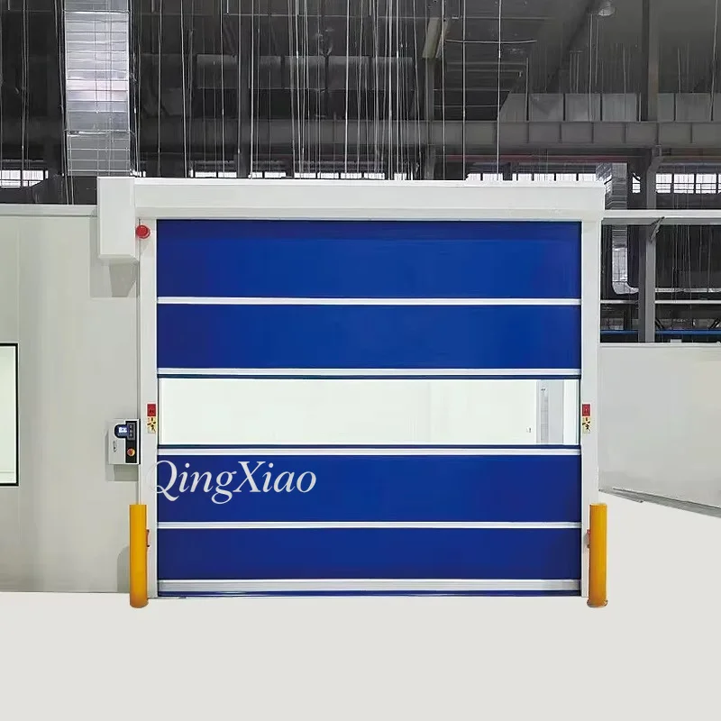 Custom High Speed Rolling Shutter Door With Clear View Window For Commercial Workshop Exterior Clean Room Production Line
