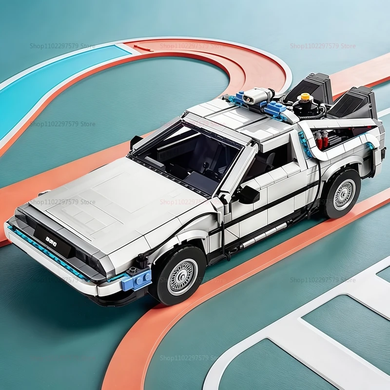 1872PCS Back to the Future Time Machine Building Blocks Model Car Kids Adult DIY Construction Toy Birthday Gift Collection