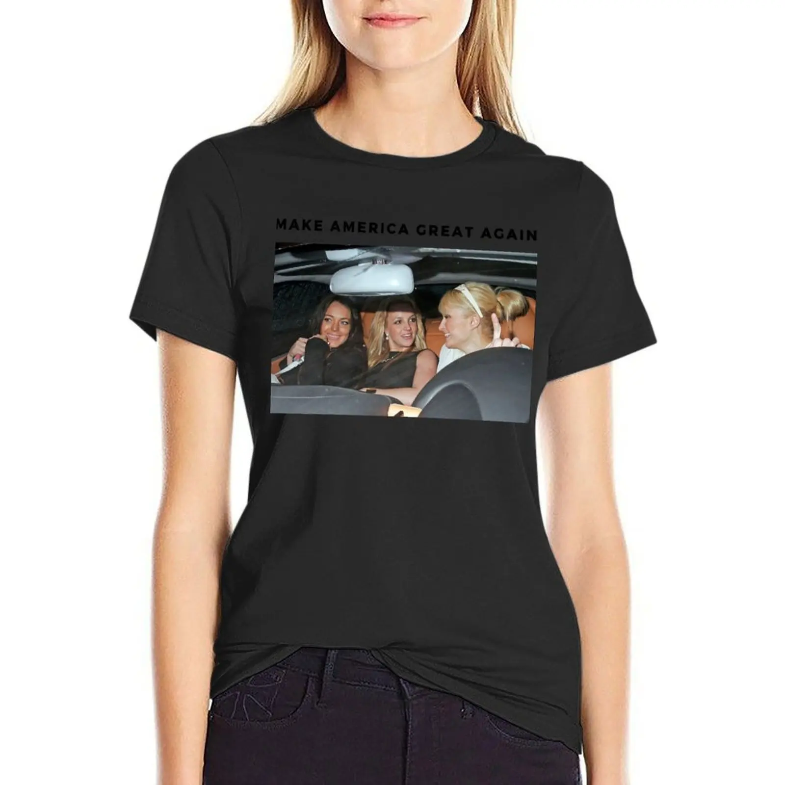 

Britney Paris Lindsay T-Shirt funny aesthetic clothes woman t shirt