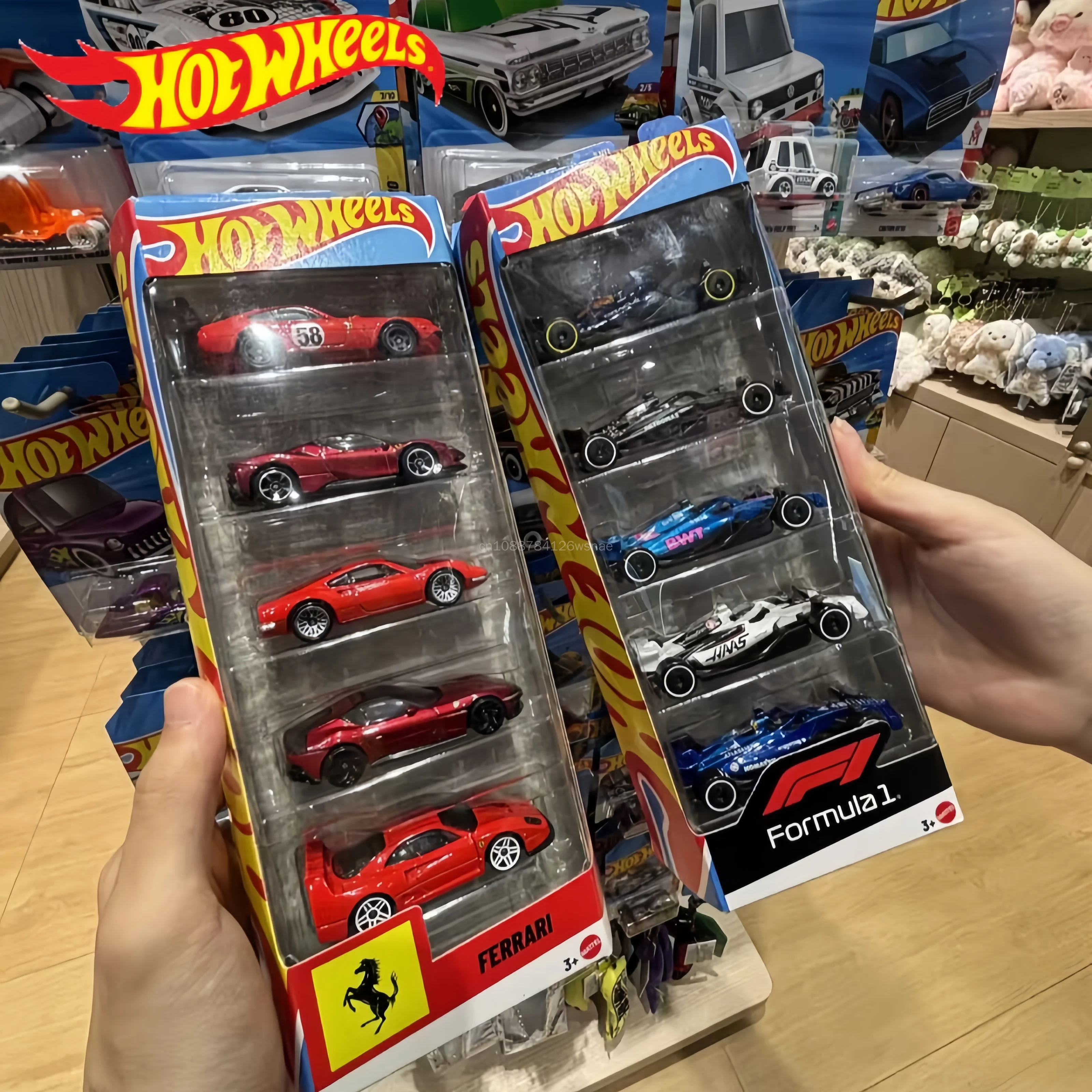 オリジナルホットウィール-フェラーリx-フォーミュラ1-1-64-5パック-マネーグラム-ハースf1チーム-キック-ザウバーf1チーム-コレクタブルカー-おもちゃ-ダイキャストカー