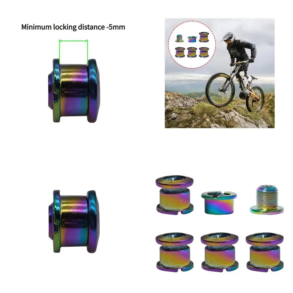 

Y1uc 5pcs Road Bike Double Chainring Bolts крепители велосипеды Acsesorios Easy Использование